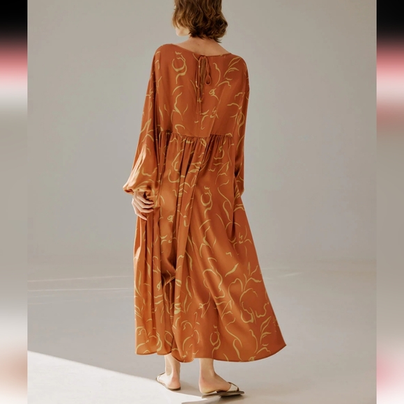 🆕 NAP Loungewear Art Print Maxi Dress in Cloud Track - Picture 3 of 13